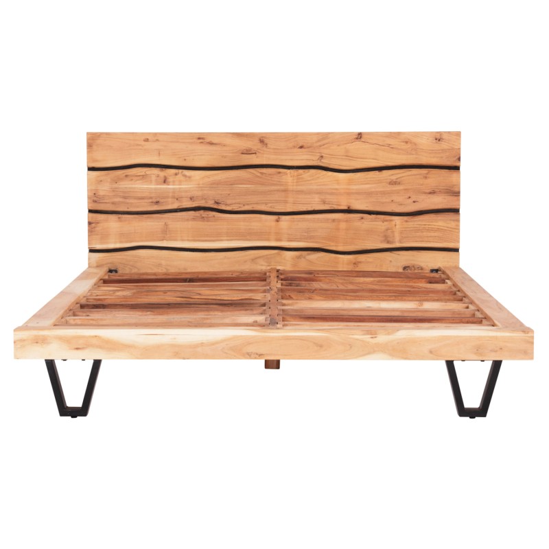 ΚΡΕΒΑΤΙ ART MAISON EMIKO ΑΠΟ ΜΕΤΑΛΛΟ ΚΑΙ ΜΑΣΙΦ ΞΥΛΟ ΑΚΑΚΙΑΣ 217x180,5x94Yεκ.(ΣΤΡΩΜΑ 160Χ200)