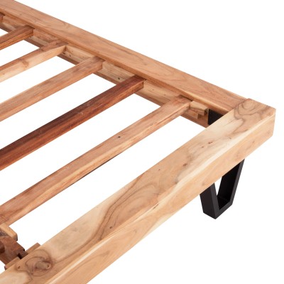 ΚΡΕΒΑΤΙ ART MAISON EMIKO ΑΠΟ ΜΕΤΑΛΛΟ ΚΑΙ ΜΑΣΙΦ ΞΥΛΟ ΑΚΑΚΙΑΣ 217x180,5x94Yεκ.(ΣΤΡΩΜΑ 160Χ200)