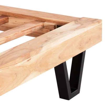 ΚΡΕΒΑΤΙ ART MAISON EMIKO ΑΠΟ ΜΕΤΑΛΛΟ ΚΑΙ ΜΑΣΙΦ ΞΥΛΟ ΑΚΑΚΙΑΣ 217x180,5x94Yεκ.(ΣΤΡΩΜΑ 160Χ200)