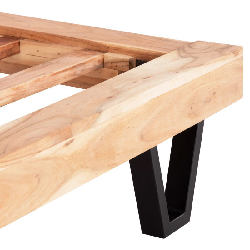 ΚΡΕΒΑΤΙ ART MAISON EMIKO ΑΠΟ ΜΕΤΑΛΛΟ ΚΑΙ ΜΑΣΙΦ ΞΥΛΟ ΑΚΑΚΙΑΣ 217x180,5x94Yεκ.(ΣΤΡΩΜΑ 160Χ200)