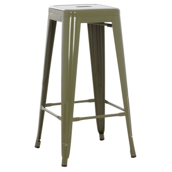 ΣΚΑΜΠΟ BAR ΜΕΤΑΛΛΙΚΟ ART MAISION GNUCI ΣΕ DARK OLIVE GREEN 43x43x78 εκ.