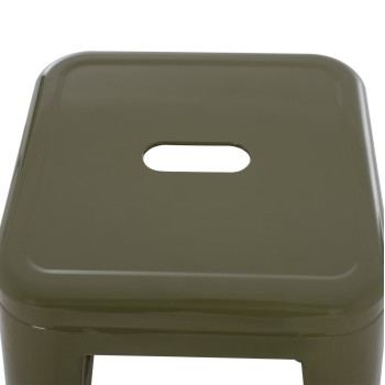 ΣΚΑΜΠΟ BAR ΜΕΤΑΛΛΙΚΟ ART MAISION GNUCI ΣΕ DARK OLIVE GREEN 43x43x78 εκ.
