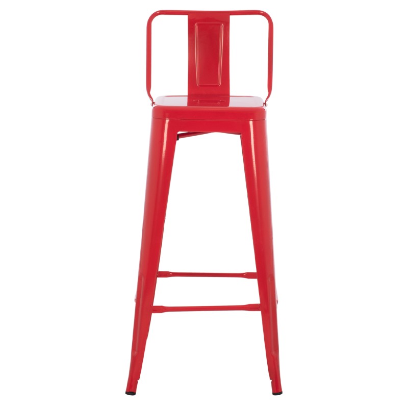 ΣΚΑΜΠΟ BAR ΜΕΤΑΛΛΙΚΟ ART MAISON GNUCI ME ΠΛΑΤΗ ΚΟΚΚΙΝΟ 43Χ43Χ100εκ.