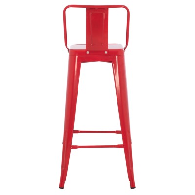 ΣΚΑΜΠΟ BAR ΜΕΤΑΛΛΙΚΟ ART MAISON GNUCI ME ΠΛΑΤΗ ΚΟΚΚΙΝΟ 43Χ43Χ100εκ.