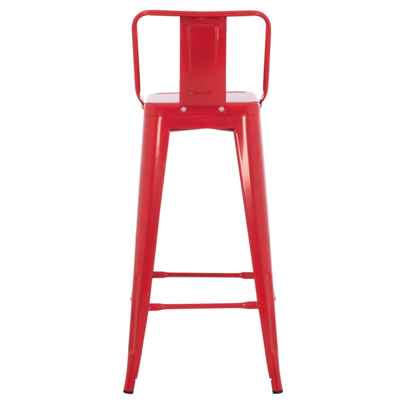 ΣΚΑΜΠΟ BAR ΜΕΤΑΛΛΙΚΟ ART MAISON GNUCI ME ΠΛΑΤΗ ΚΟΚΚΙΝΟ 43Χ43Χ100εκ.