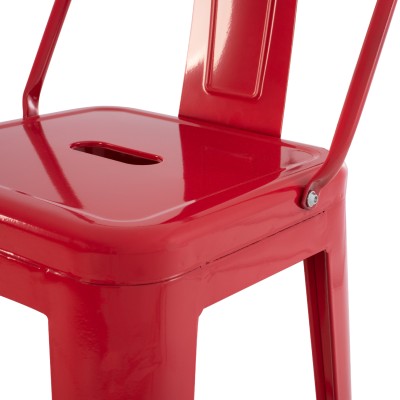 ΣΚΑΜΠΟ BAR ΜΕΤΑΛΛΙΚΟ ART MAISON GNUCI ME ΠΛΑΤΗ ΚΟΚΚΙΝΟ 43Χ43Χ100εκ.