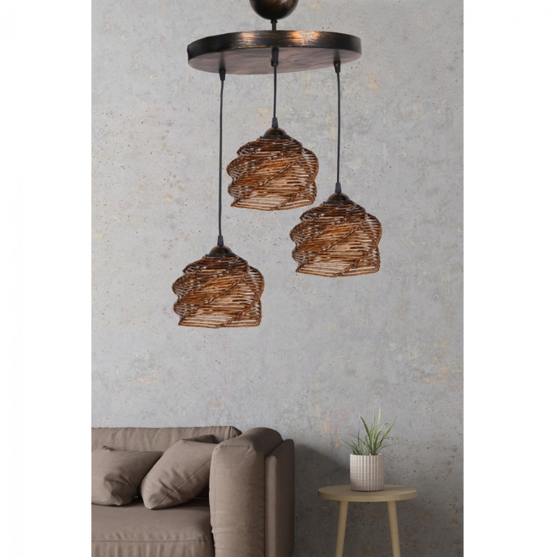 ΦΩΤΙΣΤΙΚΟ ΟΡΟΦΗΣ 3ΦΩΤΟ ART MAISON VALLEJO - WALNUT (23x15εκ.) ΦΩΤΙΣΤΙΚΟ ΟΡΟΦΗΣ 3ΦΩΤΟ ART MAISON VALLEJO - WALNUT (23x15εκ.)