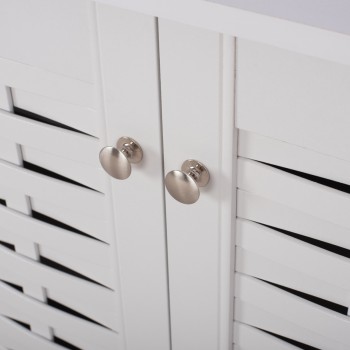 ΠΑΠΟΥΤΣΟΘΗΚΗ-ΝΤΟΥΛΑΠΙ ART MAISON TREECKO ΜΕΛΑΜΙΝΗΣ 3ΠΟΡΤΕΣ ΛΕΥΚΗ ΜΕ ΠΟΔΙΑ 114Χ34Χ68Yεκ.