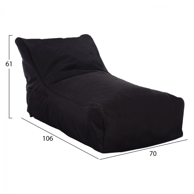 ΠΟΥΦ ART MAISON SANJUAN - BLACK (106x70x61εκ.)