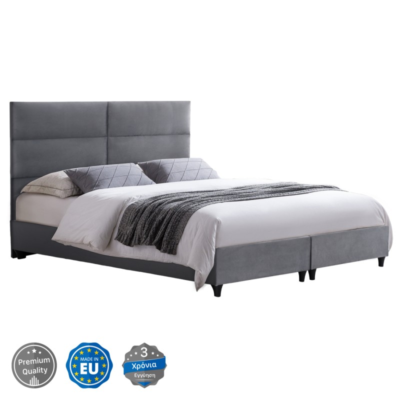 ΚΡΕΒΑΤΙ ART MAISON ABRAVESES - GREY (ΓΙΑ ΣΤΡΩΜΑ 180x200 εκ.)