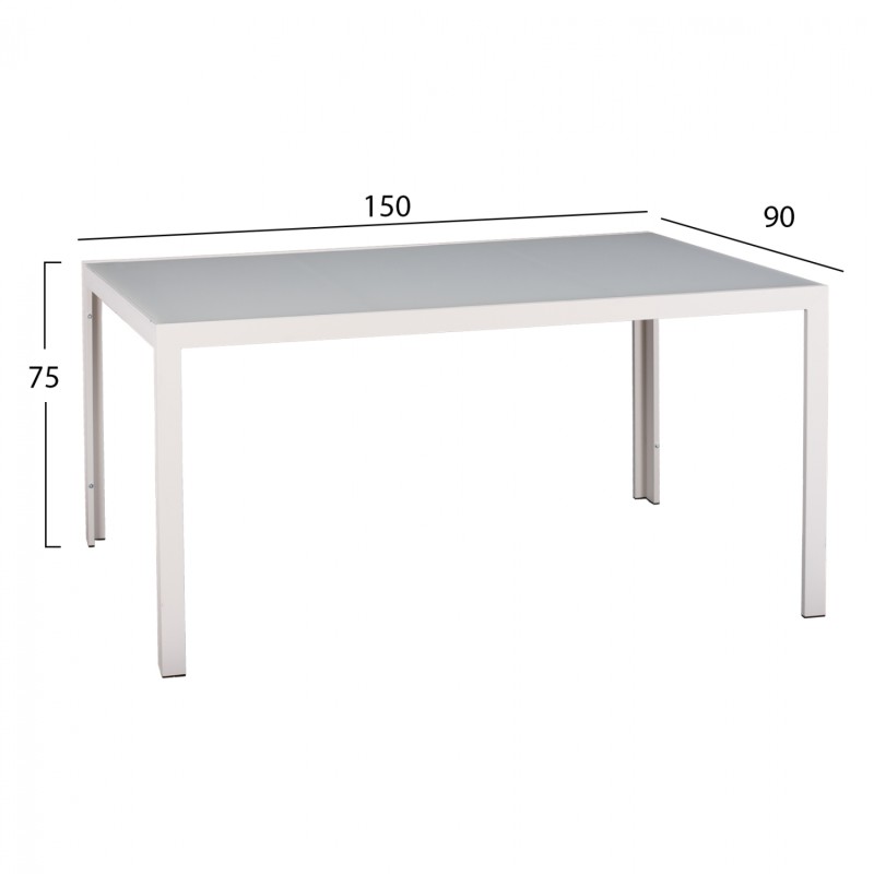 ΣΕΤ ΤΡΑΠΕΖΑΡΙΑΣ ART MAISON BOLTUND 5ΤΜΧ ΤΡΑΠ. 150Χ90 & ΠΟΛ/ΝΕΣ ΑΛΟΥΜΙΝΙΟΥ ΜΕ POLYWOOD ΛΕΥΚΕΣ