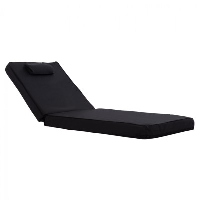 ΜΑΞΙΛΑΡΙ ΞΑΠΛΩΣΤΡΑΣ ART MAISON OKOYE TEXTILENE 600gr/m2 2X1 ΜΑΥΡΟ 194x70x11 εκ.