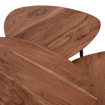 ΣΕΤ ART MAISON BRAMBLIN ΑΠΟ ΜΑΣΙΦ ΞΥΛΟ ΑΚΑΚΙΑΣ ΜΕ ΜΑΥΡΑ ΠΟΔΙΑ 69,5x67x46Υ εκ.