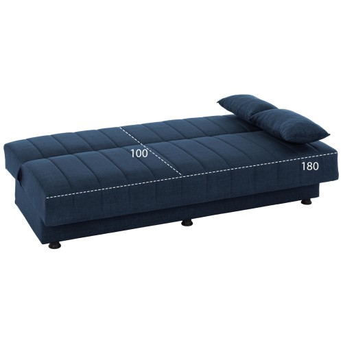 Καναπές Κρεβάτι Τριθέσιος Art Maison Montgomery - Blue (180x72x77εκ.)