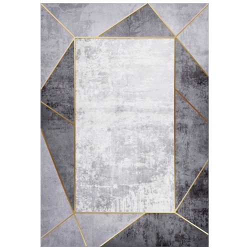 ΧΑΛΙ ΣΑΛΟΝΙΟΥ ΜΕ ΚΡΟΣΙΑ Art Maison Reston - Gray White Shapes (160x230εκ.)