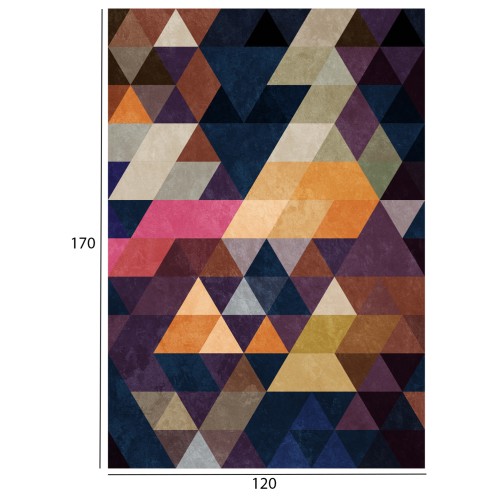 ΧΑΛΙ ΣΑΛΟΝΙΟΥ ΜΕ ΚΡΟΣΙΑ Art Maison Reston - Multicolor Triangle (120x170εκ.)