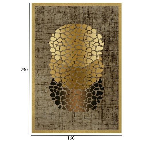 ΧΑΛΙ ΣΑΛΟΝΙΟΥ ΜΕ ΚΡΟΣΙΑ Art Maison Reston - Gold (160x230εκ.)
