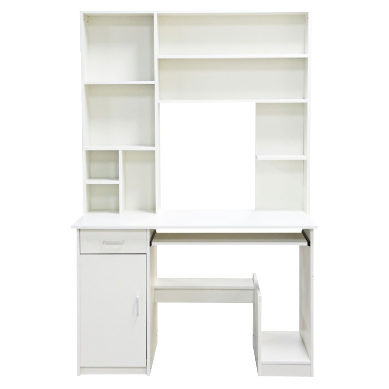 ΓΡΑΦΕΙΟ ΜΕ ΒΙΒΛΙΟΘΗΚΗ-ΡΑΦΙΕΡΑ ART MAISON HUNTAIL ΛΕΥΚΟ 120x55,5x182,5 εκ.