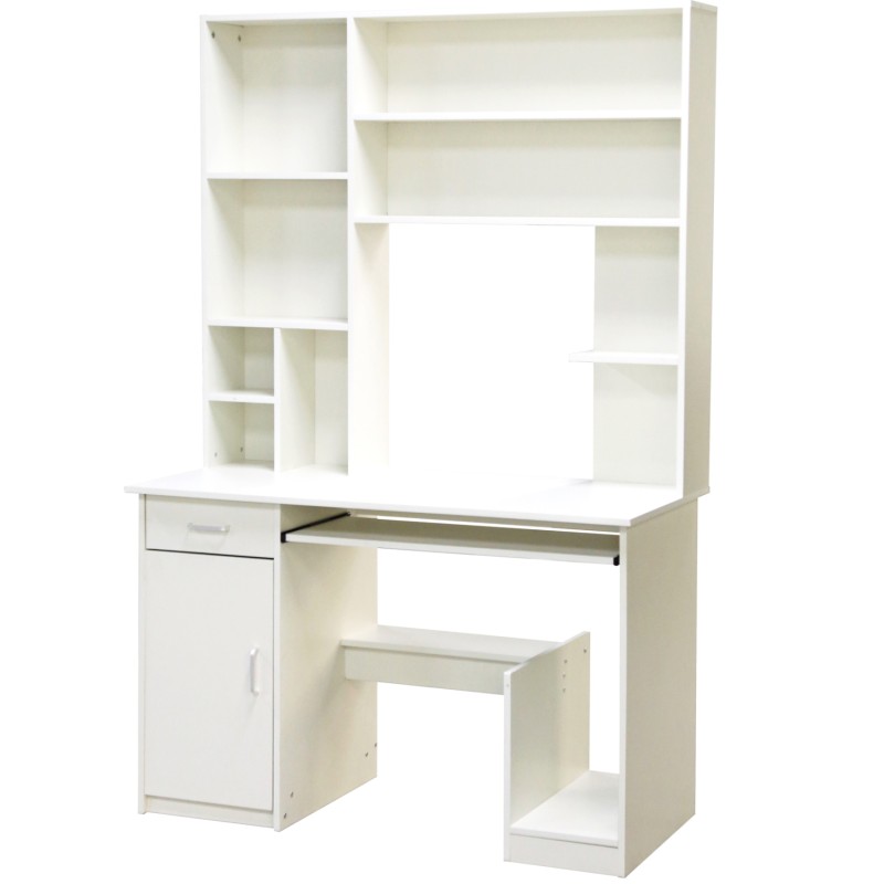 ΓΡΑΦΕΙΟ ΜΕ ΒΙΒΛΙΟΘΗΚΗ-ΡΑΦΙΕΡΑ ART MAISON HUNTAIL ΛΕΥΚΟ 120x55,5x182,5 εκ.