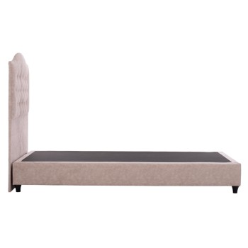 ΚΡΕΒΑΤΙ ART MAISON POIPOLE ΑΠΟ ΜΠΕΖ ΥΦΑΣΜΑ NUBUCK ΓΙΑ ΣΤΡΩΜΑ 120x200 εκ.