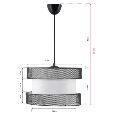 ΦΩΤΙΣΤΙΚΟ ΟΡΟΦΗΣ ART MAISON VISALIA - BLACK WHITE (Φ30x65εκ.) ΦΩΤΙΣΤΙΚΟ ΟΡΟΦΗΣ ART MAISON VISALIA - BLACK WHITE (Φ30x65εκ.)