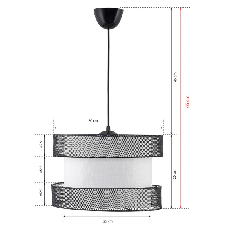 ΦΩΤΙΣΤΙΚΟ ΟΡΟΦΗΣ ART MAISON VISALIA - BLACK WHITE (Φ30x65εκ.) ΦΩΤΙΣΤΙΚΟ ΟΡΟΦΗΣ ART MAISON VISALIA - BLACK WHITE (Φ30x65εκ.)