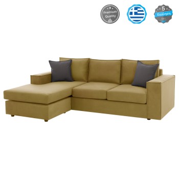 Καναπές Γωνία Αναστρέψιμη Art Maison Andalucia - Gold Gray (240x170x86εκ.)