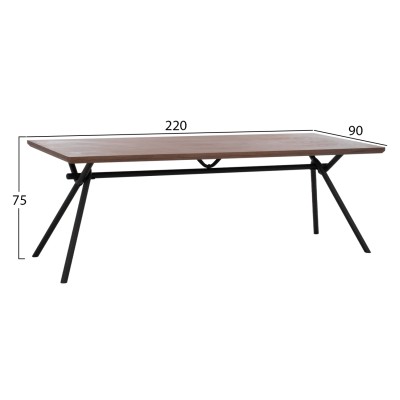 ΤΡΑΠΕΖΙ ΤΡΑΠΕΖΑΡΙΑΣ ART MAISON FAIRFIELD - WALNUT (220x90x75εκ.) ΤΡΑΠΕΖΙ ΤΡΑΠΕΖΑΡΙΑΣ ART MAISON FAIRFIELD - WALNUT (220x90x75εκ.)