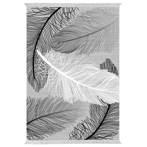 ΧΑΛΙ ΣΑΛΟΝΙΟΥ ΜΕ ΚΡΟΣΙΑ Art Maison Reston - Gray Wings (160x230εκ.)