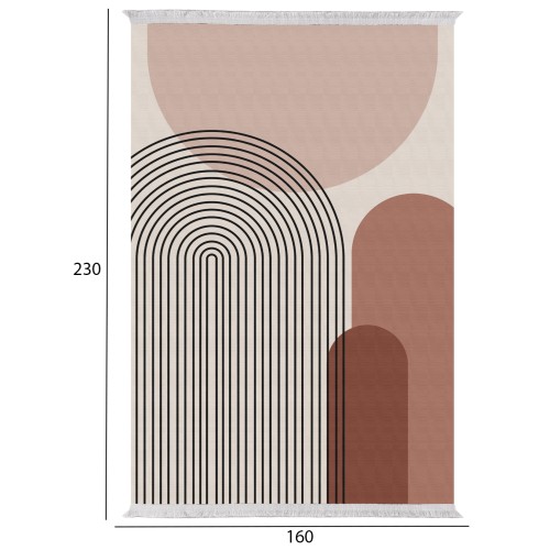 ΧΑΛΙ ΣΑΛΟΝΙΟΥ ΜΕ ΚΡΟΣΙΑ Art Maison Reston - Multicolor Lines (160x260εκ.)