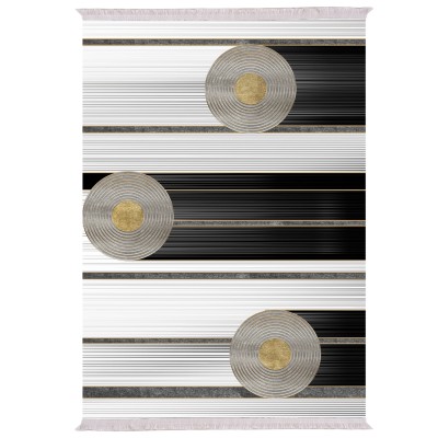 ΧΑΛΙ ΣΑΛΟΝΙΟΥ ΜΕ ΚΡΟΣΙΑ Art Maison Reston - White Black Gold (180x280εκ.) ΧΑΛΙ ΣΑΛΟΝΙΟΥ ΜΕ ΚΡΟΣΙΑ Art Maison Reston - White Black Gold (180x280εκ.)