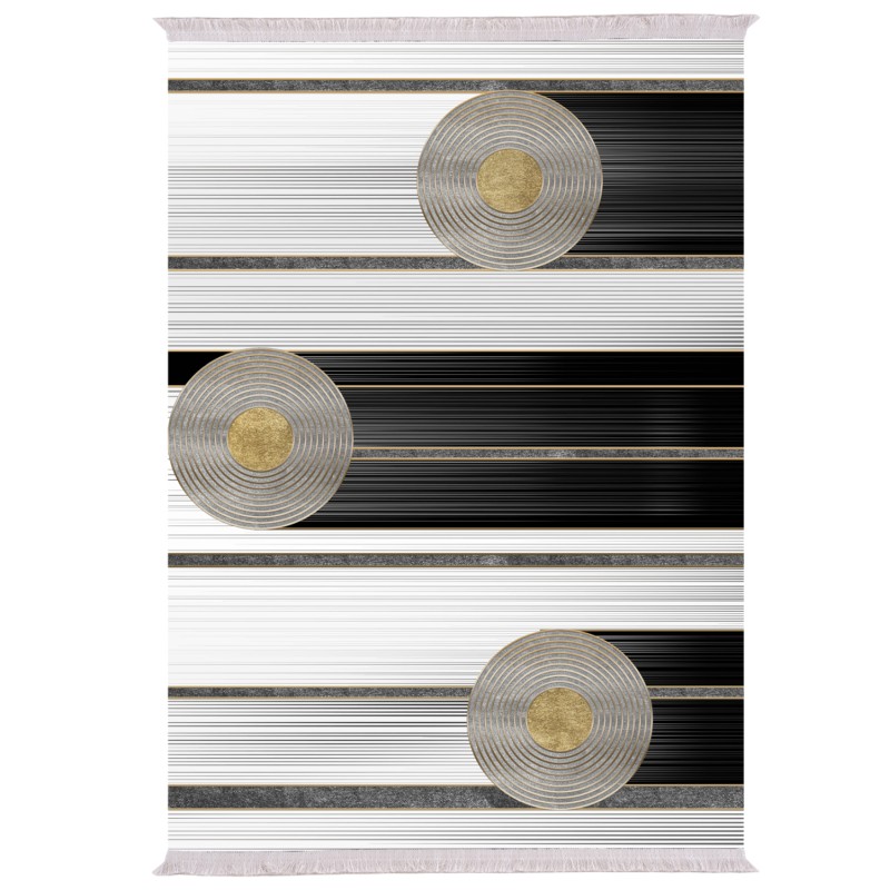 ΧΑΛΙ ΣΑΛΟΝΙΟΥ ΜΕ ΚΡΟΣΙΑ Art Maison Reston - White Black Gold (180x280εκ.) ΧΑΛΙ ΣΑΛΟΝΙΟΥ ΜΕ ΚΡΟΣΙΑ Art Maison Reston - White Black Gold (180x280εκ.)
