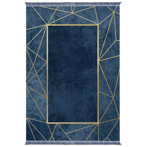 ΧΑΛΙ ΣΑΛΟΝΙΟΥ ΜΕ ΚΡΟΣΙΑ Art Maison Reston - Blue Gold (180x280εκ.)
