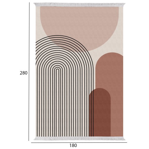 ΧΑΛΙ ΣΑΛΟΝΙΟΥ ΜΕ ΚΡΟΣΙΑ Art Maison Reston - Multicolor Lines (180x280εκ.)