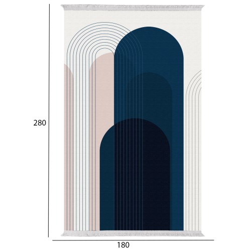 ΧΑΛΙ ΣΑΛΟΝΙΟΥ ΜΕ ΚΡΟΣΙΑ Art Maison Reston - Multicolor Shapes (180x280εκ.)