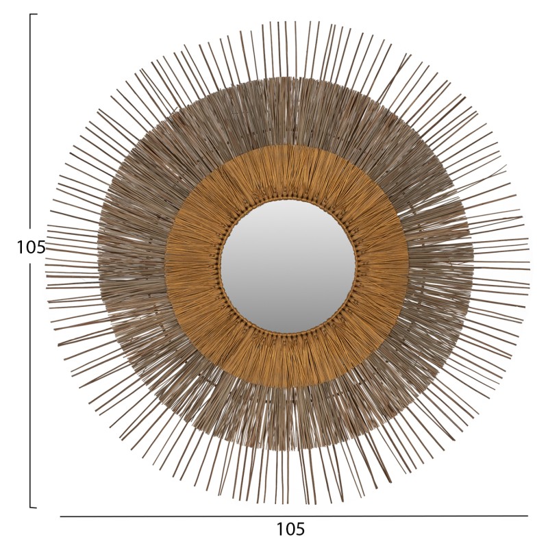 Καθρέπτης Τοίχου Art Maison Skookum - Natural (Φ105εκ) Καθρέπτης Τοίχου Art Maison Skookum - Natural (Φ105εκ)