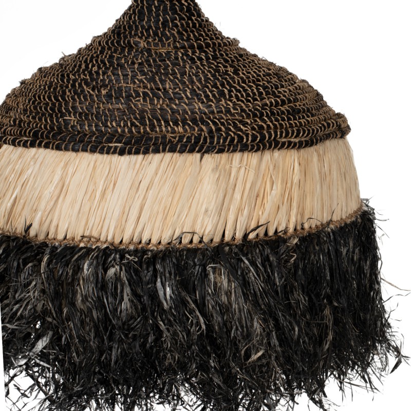 ΦΩΤΙΣΤΙΚΟ ΟΡΟΦΗΣ ART MAISON TERRAX ΑΠΟ ΙΝΕΣ ΣΙΖΑΛ ΚΑΙ ΑΜΠΑΚΑ ΣΕ ΦΥΣΙΚΟ-ΜΑΥΡΟ 50x50x60Yεκ.