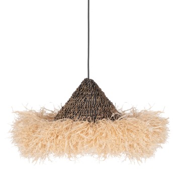 ΦΩΤΙΣΤΙΚΟ ΟΡΟΦΗΣ ART MAISON TALISMAN ΑΠΟ ΙΝΕΣ ΣΙΖΑΛ ΚΑΙ ΑΜΠΑΚΑ ΣΕ ΦΥΣΙΚΟ-ΜΑΥΡΟ 50x50x20Yεκ.