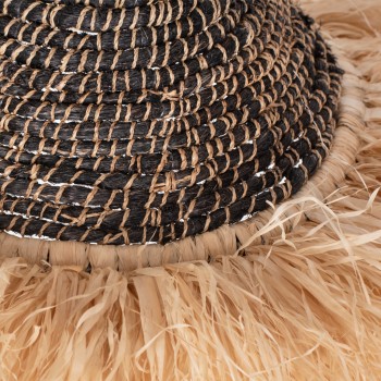 ΦΩΤΙΣΤΙΚΟ ΟΡΟΦΗΣ ART MAISON TALISMAN ΑΠΟ ΙΝΕΣ ΣΙΖΑΛ ΚΑΙ ΑΜΠΑΚΑ ΣΕ ΦΥΣΙΚΟ-ΜΑΥΡΟ 50x50x20Yεκ.