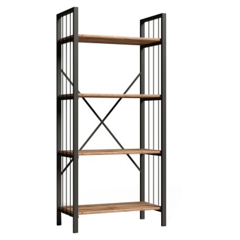 Βιβλιοθήκη Art Maison Nephi - Walnut Grey (60x30x150εκ.)