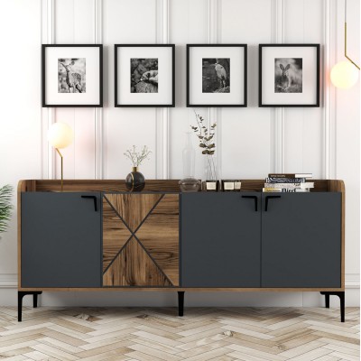 ΜΠΟΥΦΕΣ ART MAISON CHICO - CHARCOAL (180x35x78εκ.)