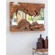 Καθρέπτης τοίχου Art Maison Eyesome - Wood (62x62x5εκ.)