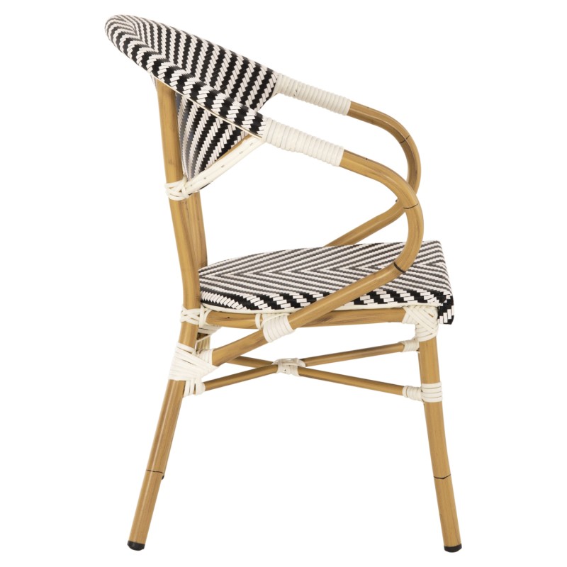 ΠΟΛΥΘΡΟΝΑ ART MAISON GYRICH ΜΑΥΡΟ-ΛΕΥΚΟ 57x55x82 εκ.