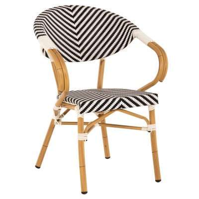 ΠΟΛΥΘΡΟΝΑ ART MAISON GYRICH ΜΑΥΡΟ-ΛΕΥΚΟ 57x55x82 εκ.