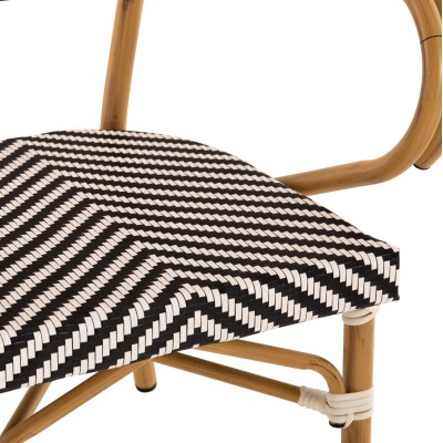 ΠΟΛΥΘΡΟΝΑ ART MAISON GYRICH ΜΑΥΡΟ-ΛΕΥΚΟ 57x55x82 εκ.