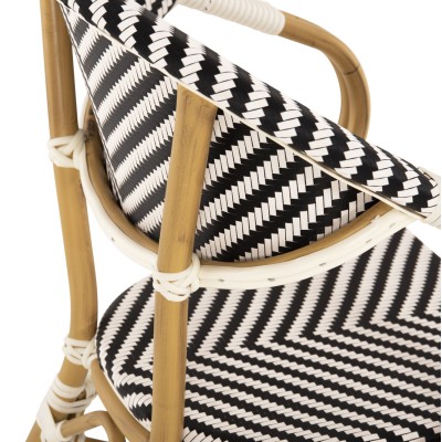 ΠΟΛΥΘΡΟΝΑ ART MAISON GYRICH ΜΑΥΡΟ-ΛΕΥΚΟ 57x55x82 εκ.