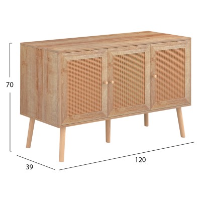 ΜΠΟΥΦΕΣ ART MAISON BURBANK - NATURAL (120Χ39Χ70εκ.)