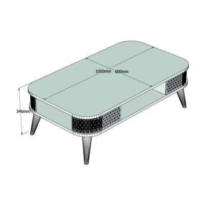 ΤΡΑΠΕΖΙ ΣΑΛΟΝΙΟΥ ART MAISON PETALUNA - WALNUT (105x60x36.6εκ.)