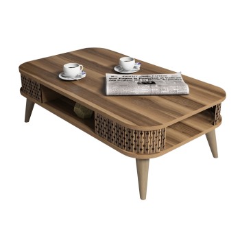 ΤΡΑΠΕΖΙ ΣΑΛΟΝΙΟΥ ART MAISON PETALUNA - WALNUT (105x60x36.6εκ.)