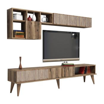 ΣΥΝΘΕΣΗ ΤΗΛΕΟΡΑΣΗΣ ART MAISON SILVERTON - WALNUT WHITE (180x35x40εκ.)